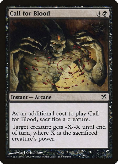 Call for Blood - Betrayers of Kamigawa Magic: The Gathering trading card