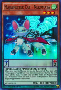 Majespecter Cat - Nekomata - 2016 Mega-Tins Mega Pack (MP16) #MP16-EN125 - Super Rare YuGiOh Trading Card