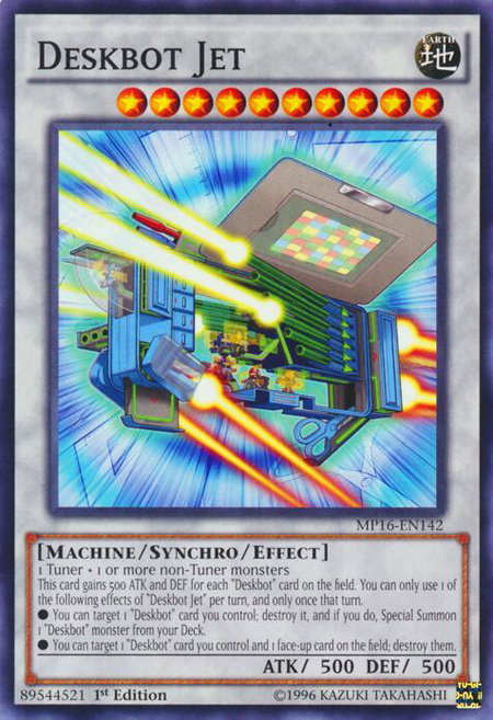 Deskbot Jet trading card from 2016 Mega-Tins Mega Pack Deskbot Jet - 2016 Mega-Tins Mega Pack YuGiOh trading card