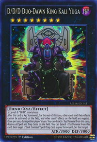 D/D/D Duo-Dawn King Kali Yuga - 2016 Mega-Tins Mega Pack (MP16) #MP16-EN143 - Super Rare YuGiOh Trading Card
