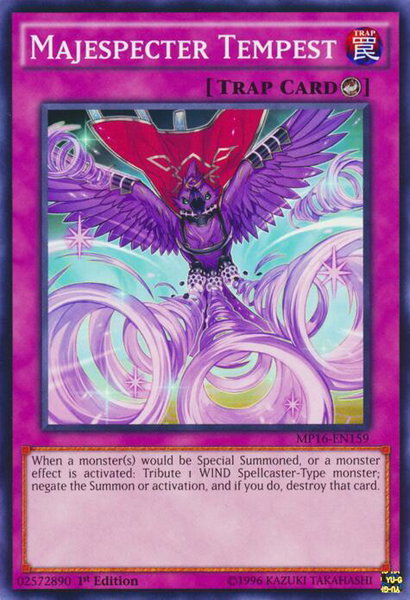 Majespecter Tempest trading card from 2016 Mega-Tins Mega Pack Majespecter Tempest - 2016 Mega-Tins Mega Pack YuGiOh trading card