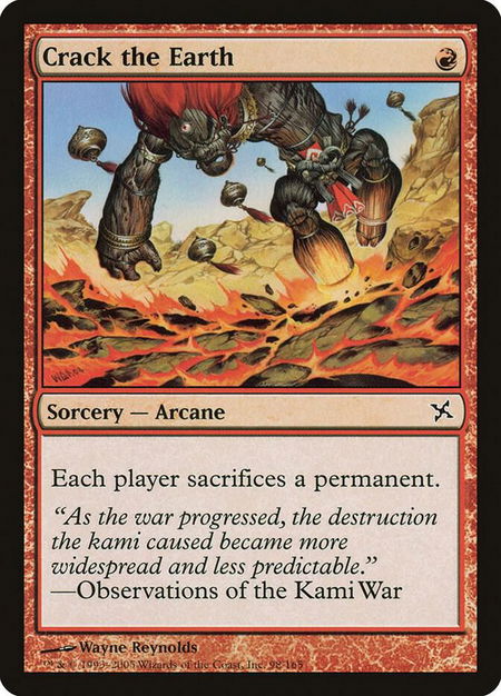 Crack the Earth - Betrayers of Kamigawa Magic: The Gathering trading card