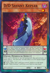 D/D Savant Kepler - 2016 Mega-Tins Mega Pack (MP16) #MP16-EN167 - Common / Short Print YuGiOh Trading Card