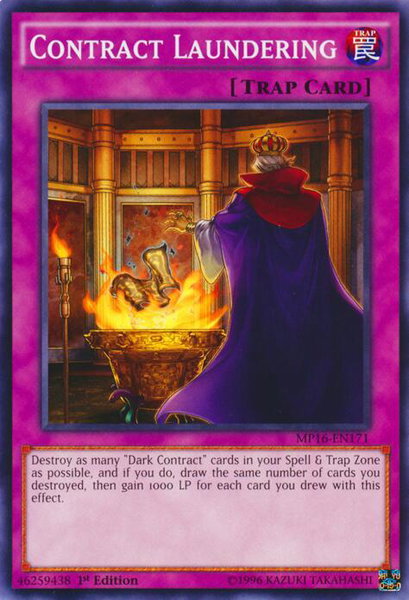 Contract Laundering - 2016 Mega-Tins Mega Pack YuGiOh trading card