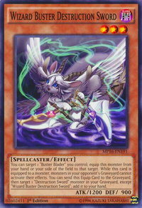 Wizard Buster Destruction Sword - 2016 Mega-Tins Mega Pack (MP16) #MP16-EN191 - Common / Short Print YuGiOh Trading Card
