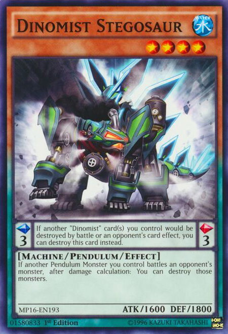 Dinomist Stegosaur - 2016 Mega-Tins Mega Pack YuGiOh trading card