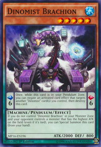 Dinomist Brachion - 2016 Mega-Tins Mega Pack (MP16) #MP16-EN196 - Common / Short Print YuGiOh Trading Card