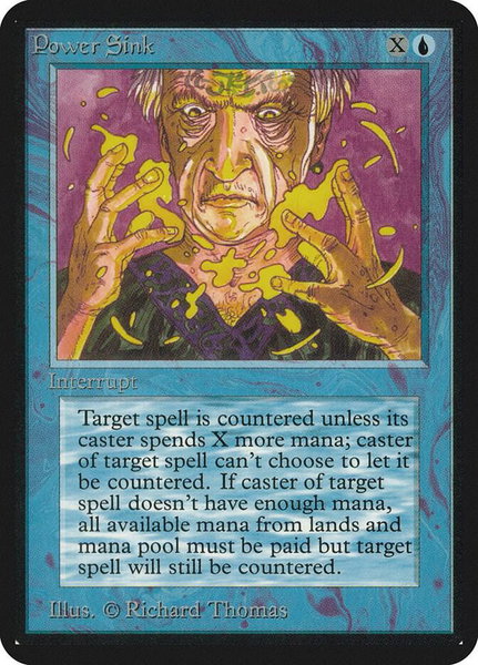 Power Sink trading card from Alpha Edition Power Sink - Alpha Edition Magic: The Gathering trading card