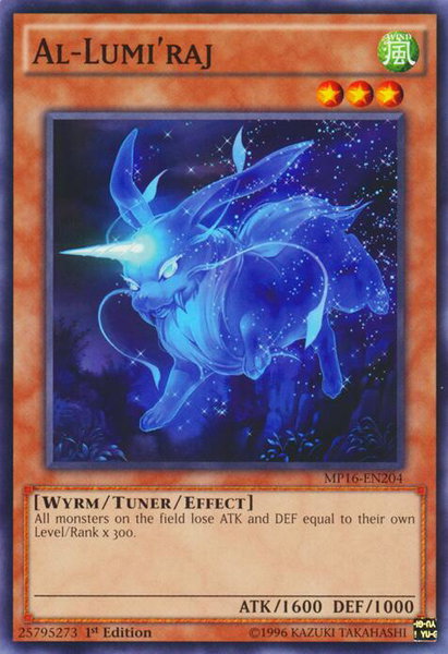 Al-Lumi'raj trading card from 2016 Mega-Tins Mega Pack Al-Lumi'raj - 2016 Mega-Tins Mega Pack YuGiOh trading card