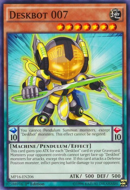 Deskbot 007 - 2016 Mega-Tins Mega Pack YuGiOh trading card