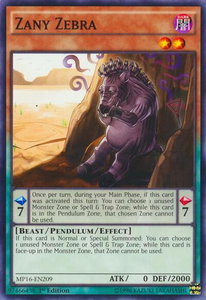 Zany Zebra - 2016 Mega-Tins Mega Pack (MP16) #MP16-EN209 - Common / Short Print YuGiOh Trading Card