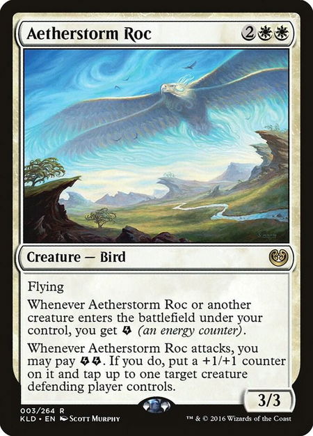 Aetherstorm Roc trading card from Kaladesh Aetherstorm Roc - Kaladesh Magic: The Gathering trading card