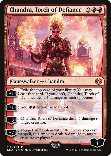Chandra, Torch of Defiance - Kaladesh Magic: The Gathering trading card