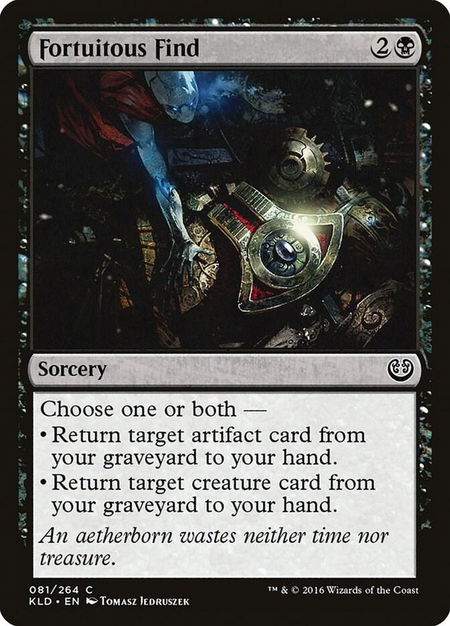 Fortuitous Find trading card from Kaladesh Fortuitous Find - Kaladesh Magic: The Gathering trading card