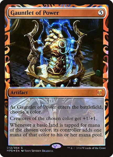 Gauntlet of Power trading card from Masterpiece Series: Kaladesh Inventions Gauntlet of Power - Masterpiece Series: Kaladesh Inventions Magic: The Gathering trading card