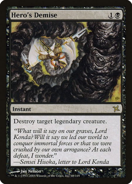 Hero's Demise - Betrayers of Kamigawa Magic: The Gathering trading card