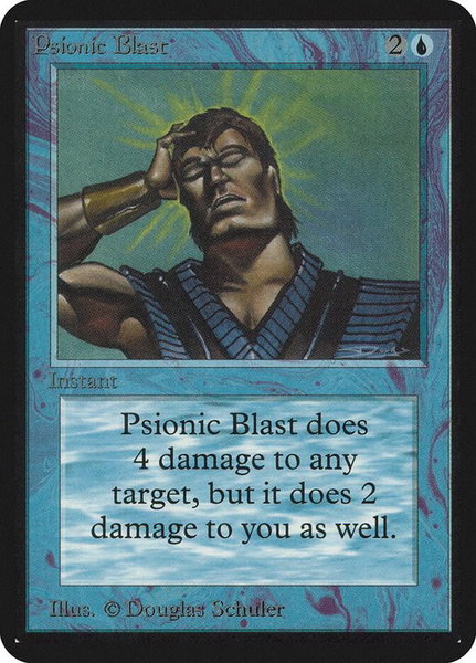Psionic Blast trading card from Alpha Edition Psionic Blast - Alpha Edition Magic: The Gathering trading card
