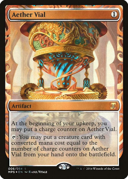 Aether Vial - Masterpiece Series: Kaladesh Inventions Magic: The Gathering trading card
