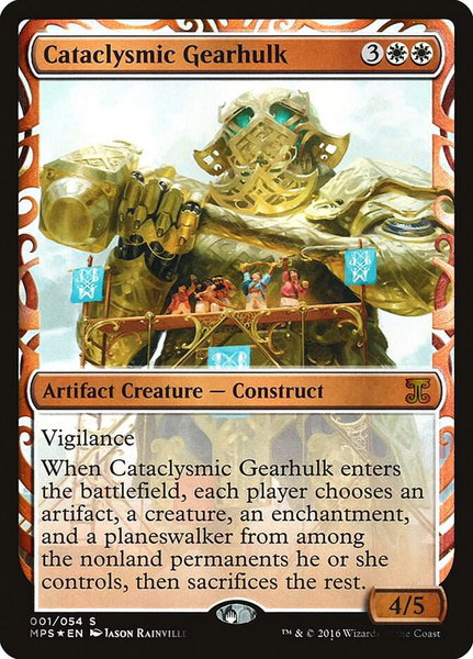 Cataclysmic Gearhulk trading card from Masterpiece Series: Kaladesh Inventions Cataclysmic Gearhulk - Masterpiece Series: Kaladesh Inventions Magic: The Gathering trading card