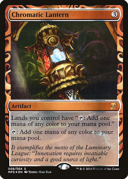 Chromatic Lantern trading card from Masterpiece Series: Kaladesh Inventions Chromatic Lantern - Masterpiece Series: Kaladesh Inventions Magic: The Gathering trading card