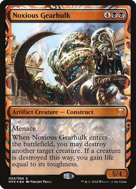 Noxious Gearhulk trading card from Masterpiece Series: Kaladesh Inventions Noxious Gearhulk - Masterpiece Series: Kaladesh Inventions Magic: The Gathering trading card