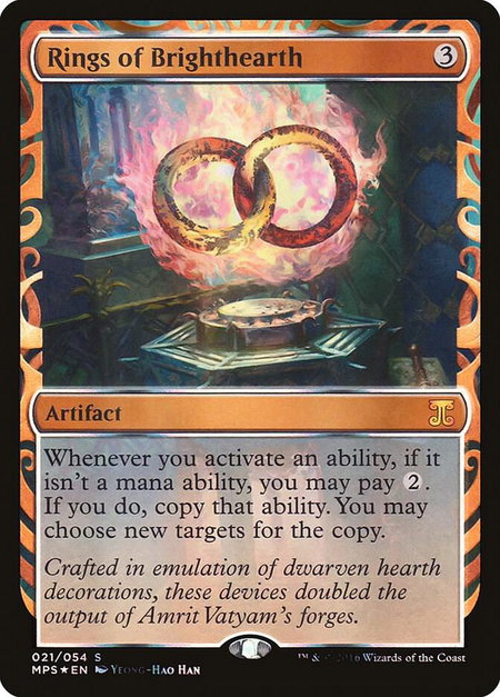 Rings of Brighthearth - Masterpiece Series: Kaladesh Inventions Magic: The Gathering trading card