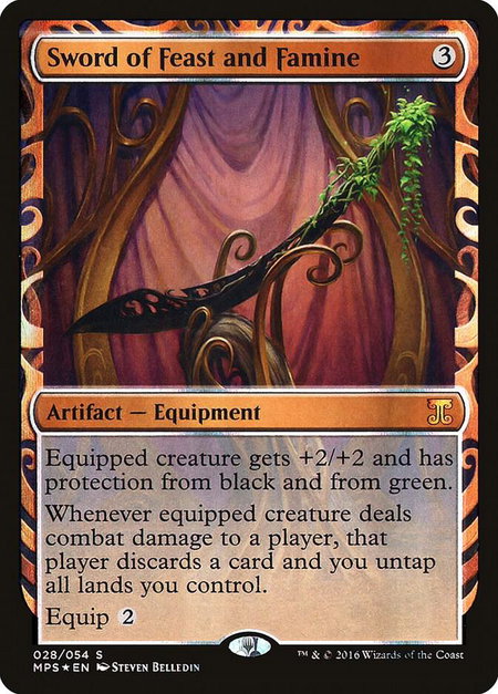 Sword of Feast and Famine - Masterpiece Series: Kaladesh Inventions Magic: The Gathering trading card