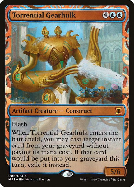 Torrential Gearhulk trading card from Masterpiece Series: Kaladesh Inventions Torrential Gearhulk - Masterpiece Series: Kaladesh Inventions Magic: The Gathering trading card