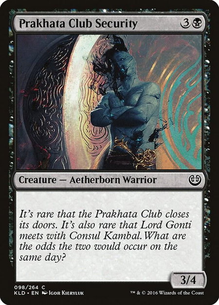 Prakhata Club Security - Kaladesh Magic: The Gathering trading card