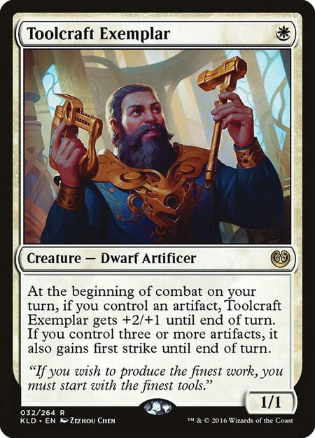 Toolcraft Exemplar trading card from Kaladesh Toolcraft Exemplar - Kaladesh Magic: The Gathering trading card