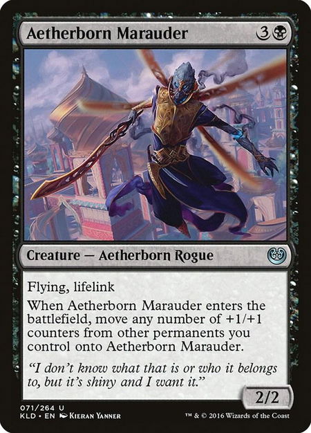 Aetherborn Marauder trading card from Kaladesh Aetherborn Marauder - Kaladesh Magic: The Gathering trading card