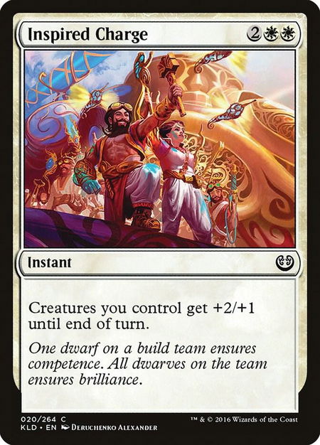 Inspired Charge - Kaladesh Magic: The Gathering trading card