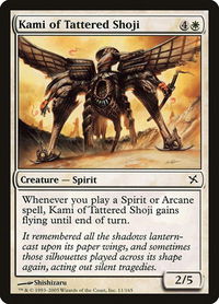 Kami of Tattered Shoji - Betrayers of Kamigawa (BOK) #11 - Common Magic: The Gathering Trading Card
