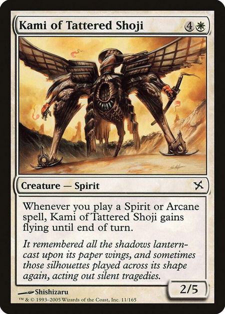 Kami of Tattered Shoji - Betrayers of Kamigawa Magic: The Gathering trading card