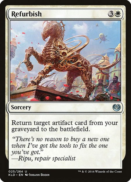 Refurbish trading card from Kaladesh Refurbish - Kaladesh Magic: The Gathering trading card