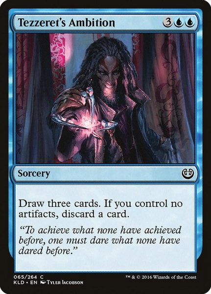 Tezzeret's Ambition trading card from Kaladesh Tezzeret's Ambition - Kaladesh Magic: The Gathering trading card
