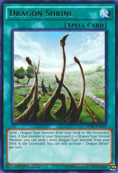 Dragon Shrine trading card from Duelist Pack: Rivals of the Pharaoh Dragon Shrine - Duelist Pack: Rivals of the Pharaoh YuGiOh trading card