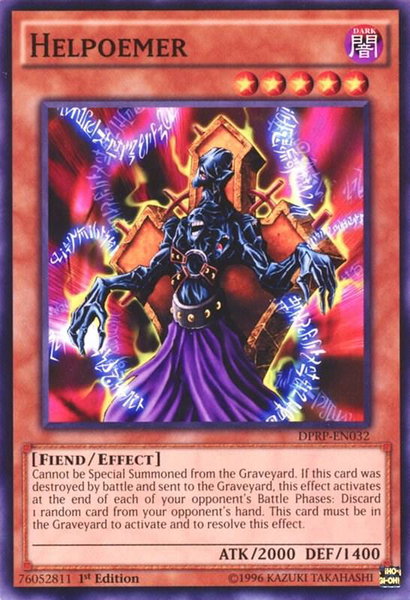 Helpoemer trading card from Duelist Pack: Rivals of the Pharaoh Helpoemer - Duelist Pack: Rivals of the Pharaoh YuGiOh trading card