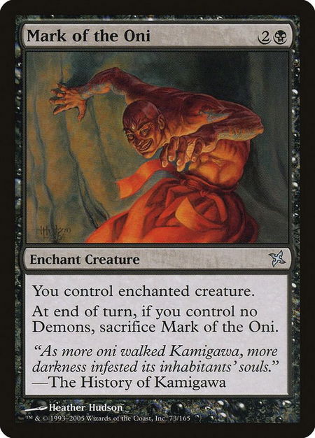 Mark of the Oni - Betrayers of Kamigawa Magic: The Gathering trading card