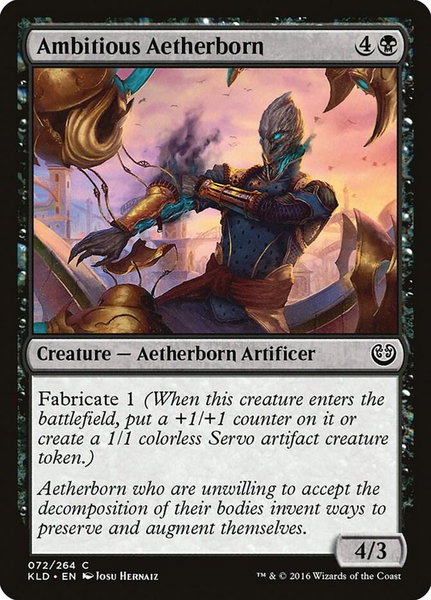 Ambitious Aetherborn trading card from Kaladesh Ambitious Aetherborn - Kaladesh Magic: The Gathering trading card