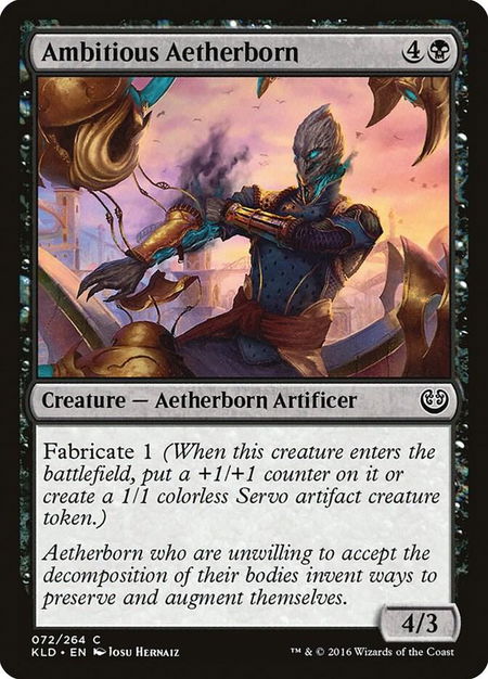 Ambitious Aetherborn trading card from Kaladesh Ambitious Aetherborn - Kaladesh Magic: The Gathering trading card