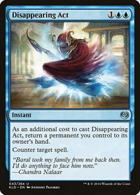 Disappearing Act - Kaladesh (KLD) #43 - Uncommon Magic: The Gathering Trading Card