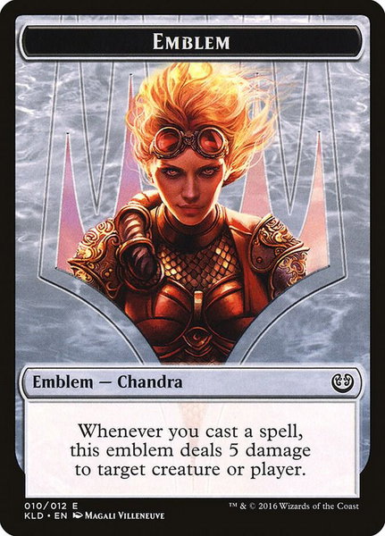 Emblem - Chandra, Torch of Defiance trading card from Kaladesh Emblem - Chandra, Torch of Defiance - Kaladesh Magic: The Gathering trading card