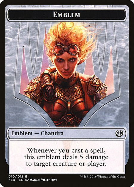 Emblem - Chandra, Torch of Defiance - Kaladesh Magic: The Gathering trading card