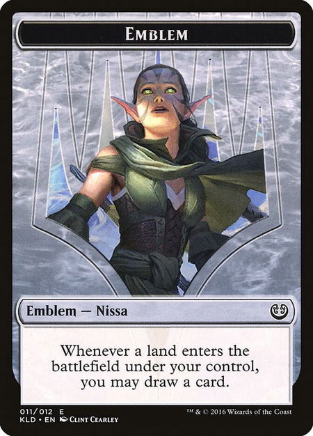 Emblem - Nissa, Vital Force - Kaladesh Magic: The Gathering trading card