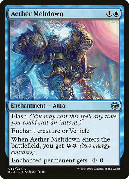 Aether Meltdown trading card from Kaladesh Aether Meltdown - Kaladesh Magic: The Gathering trading card
