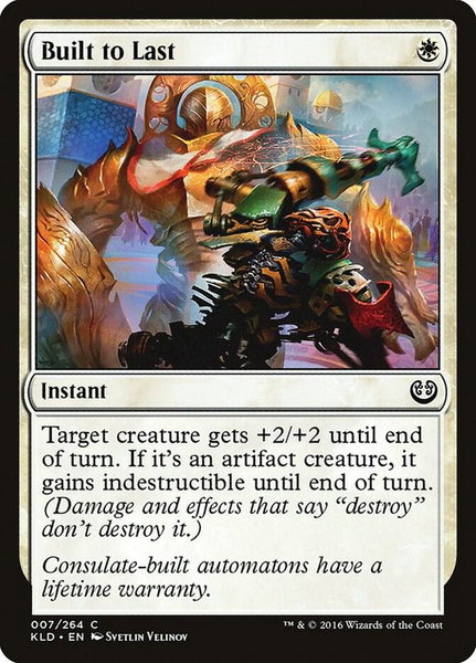 Built to Last trading card from Kaladesh Built to Last - Kaladesh Magic: The Gathering trading card