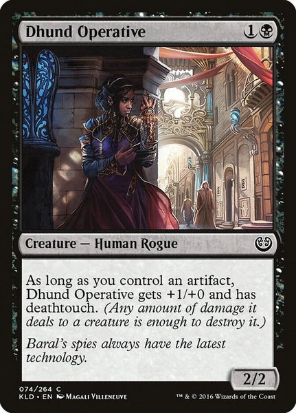 Dhund Operative trading card from Kaladesh Dhund Operative - Kaladesh Magic: The Gathering trading card