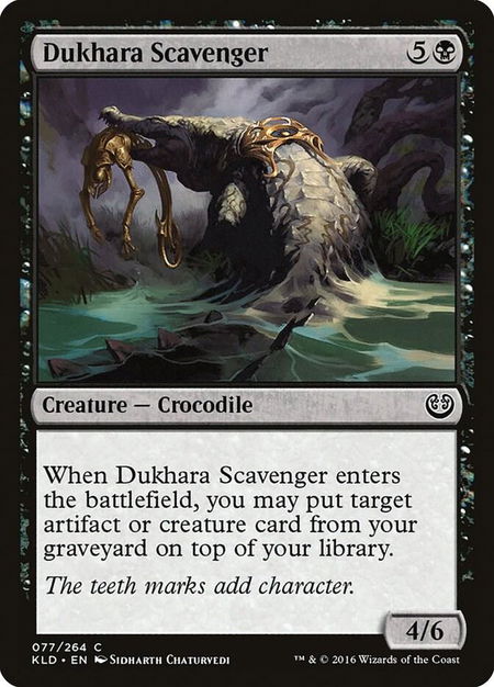 Dukhara Scavenger trading card from Kaladesh Dukhara Scavenger - Kaladesh Magic: The Gathering trading card