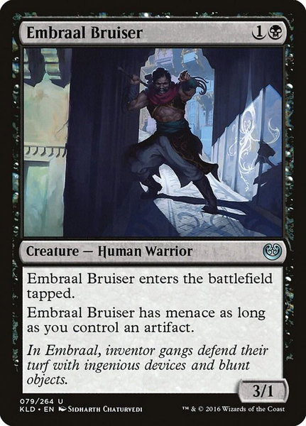 Embraal Bruiser trading card from Kaladesh Embraal Bruiser - Kaladesh Magic: The Gathering trading card